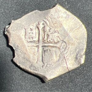 Spanish Colonial Silver Cob Coin 8 Reales Mexico Mo J Sunken Treasure 24.7g